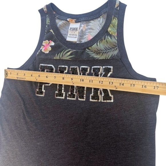 VS PINK | Floral Bling Tank Top Size Small - Picture 4 of 7